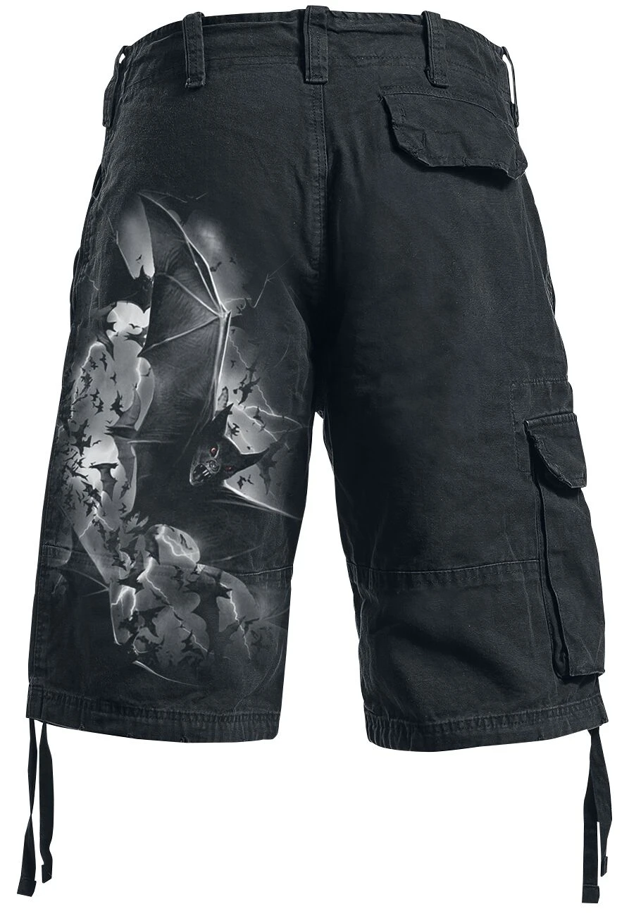 "Bat Curse" Shorts Black By Spiral 4 "Bat Curse" Shorts Black By Spiral - Image 2
