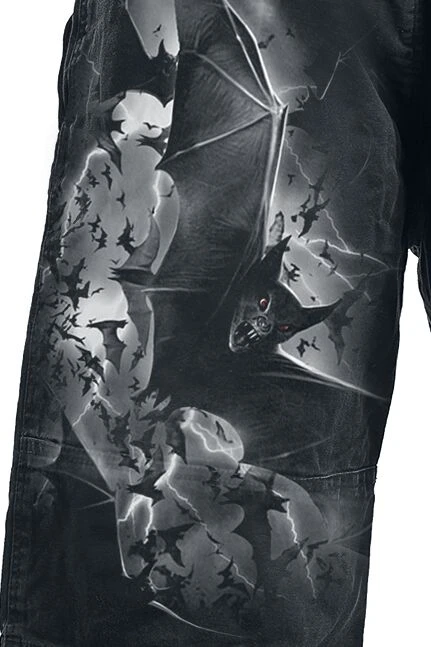 "Bat Curse" Shorts Black By Spiral 6 "Bat Curse" Shorts Black By Spiral - Image 4