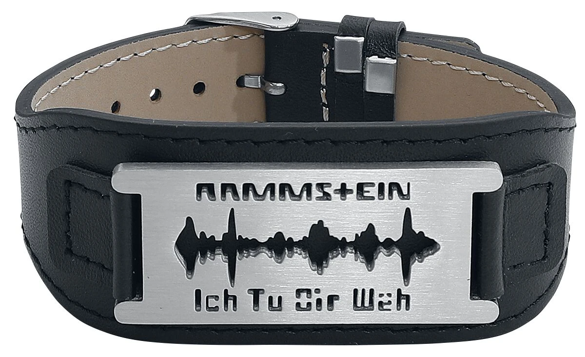 "Razor Blade "Ich Tu Dir Weh"" Leather Bracelet Black By Rammstein 3 "Razor Blade "Ich Tu Dir Weh"" Leather Bracelet Black By Rammstein