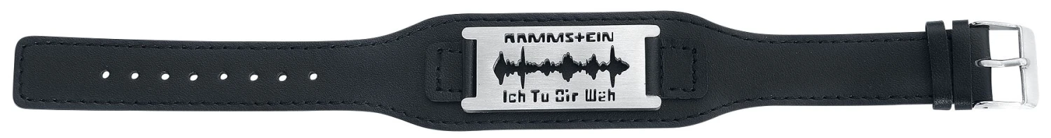 "Razor Blade "Ich Tu Dir Weh"" Leather Bracelet Black By Rammstein 4 "Razor Blade "Ich Tu Dir Weh"" Leather Bracelet Black By Rammstein - Image 2