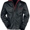"EMP Signature Collection" Leather Jacket Black-red By Slipknot -Men Fashion Clothing Store 397124a