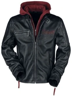 "EMP Signature Collection" Leather Jacket Black-red By Slipknot