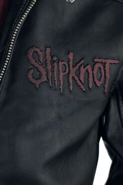 "EMP Signature Collection" Leather Jacket Black-red By Slipknot -Men Fashion Clothing Store 397124d