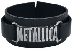 "Metallica Logo" Leather Bracelet Black By Metallica