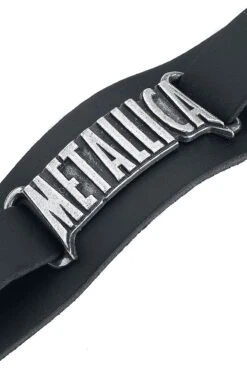"Metallica Logo" Leather Bracelet Black By Metallica 11 "Metallica Logo" Leather Bracelet Black By Metallica -Men Fashion Clothing Store 397975d