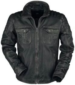 "Randall NSLROV" Leather Jacket Black By Gipsy