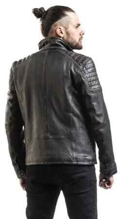 "Randall NSLROV" Leather Jacket Black By Gipsy 13 "Randall NSLROV" Leather Jacket Black By Gipsy -Men Fashion Clothing Store 398226wb