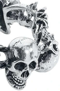 "No Man's Land" Bracelet Silver-coloured By Alchemy Gothic -Men Fashion Clothing Store 442533d