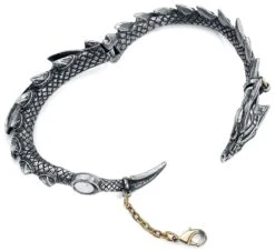 "Dragon's Lure" Bracelet Silver-coloured By Alchemy Gothic -Men Fashion Clothing Store 442546d