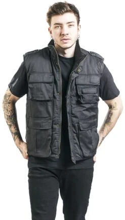 "Ranger Vest" Vest Black By Brandit 8 "Ranger Vest" Vest Black By Brandit -Men Fashion Clothing Store 443081wa