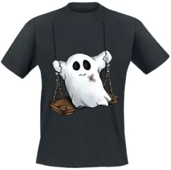 "Fun Shirt Swing Ghost" T-Shirt Black