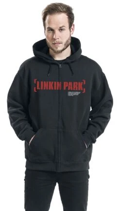 "Meteora Red" Hooded Zip Black By Linkin Park -Men Fashion Clothing Store 448003wa