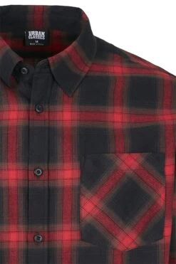"Checked Flanell Shirt 6" Flanel Shirt Black-red By Urban Classics 8 "Checked Flanell Shirt 6" Flanel Shirt Black-red By Urban Classics -Men Fashion Clothing Store 450313d