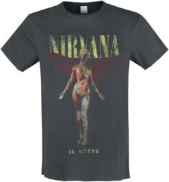 "Amplified Collection - In Utero" T-Shirt Charcoal By Nirvana