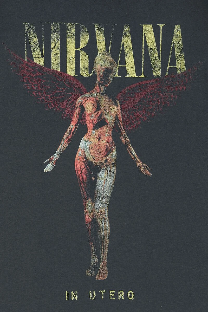 "Amplified Collection - In Utero" T-Shirt Charcoal By Nirvana 4 "Amplified Collection - In Utero" T-Shirt Charcoal By Nirvana - Image 2