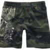 "Camouflage Swim Shorts With Print" Swim Shorts Dark Green By Rock Rebel By EMP 1 "Camouflage Swim Shorts With Print" Swim Shorts Dark Green By Rock Rebel By EMP -Men Fashion Clothing Store 451968a
