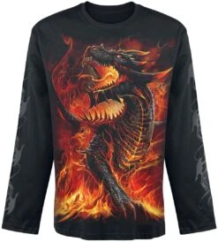 "Draconis" Long-sleeve Shirt Black By Spiral
