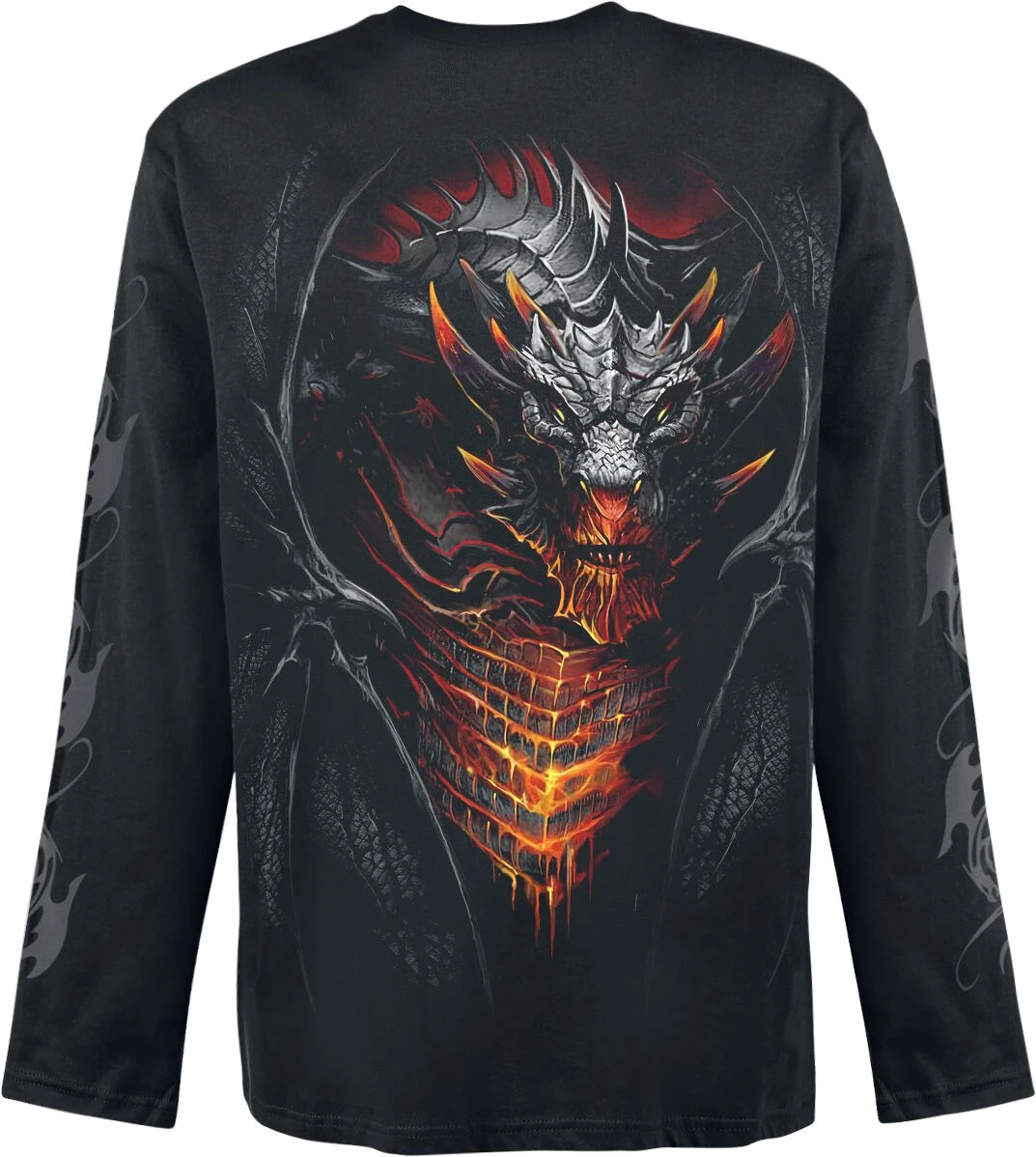 "Draconis" Long-sleeve Shirt Black By Spiral 4 "Draconis" Long-sleeve Shirt Black By Spiral - Image 2