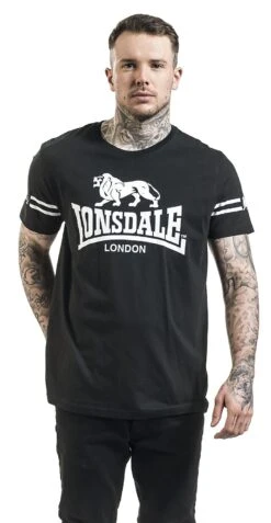 "Aldeburgh" T-Shirt Black By Lonsdale London -Men Fashion Clothing Store 453352wa