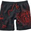 "EMP Signature Collection" Swim Shorts Black-red By Slipknot -Men Fashion Clothing Store 454757a