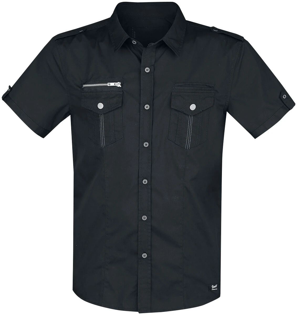 "Rockstar Shirt T/C" Short-sleeved Shirt Black By Brandit 3 "Rockstar Shirt T/C" Short-sleeved Shirt Black By Brandit