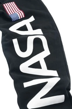 "Flag And Logo" Tracksuit Trousers Black By NASA -Men Fashion Clothing Store 457539d