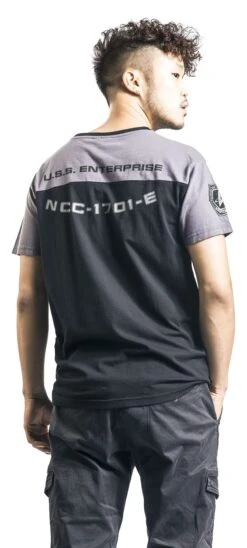 "U.S.S. Enterprise" T-Shirt Black-grey By Star Trek 13 "U.S.S. Enterprise" T-Shirt Black-grey By Star Trek -Men Fashion Clothing Store 457842wb