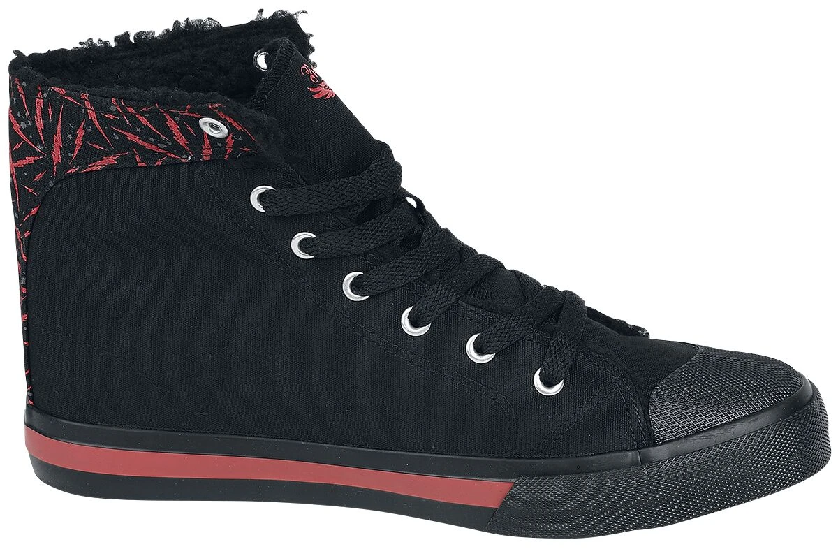 "Lined Trainers With Print" Sneakers High Black By Rock Rebel By EMP 5 "Lined Trainers With Print" Sneakers High Black By Rock Rebel By EMP - Image 3