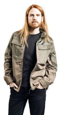 "Brown Jacket With Large Front Pockets" Between-seasons Jacket Brown By Black Premium By EMP -Men Fashion Clothing Store 459544wa