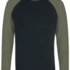 "Long Raglan Road" Long-sleeve Shirt Black-olive By RED By EMP