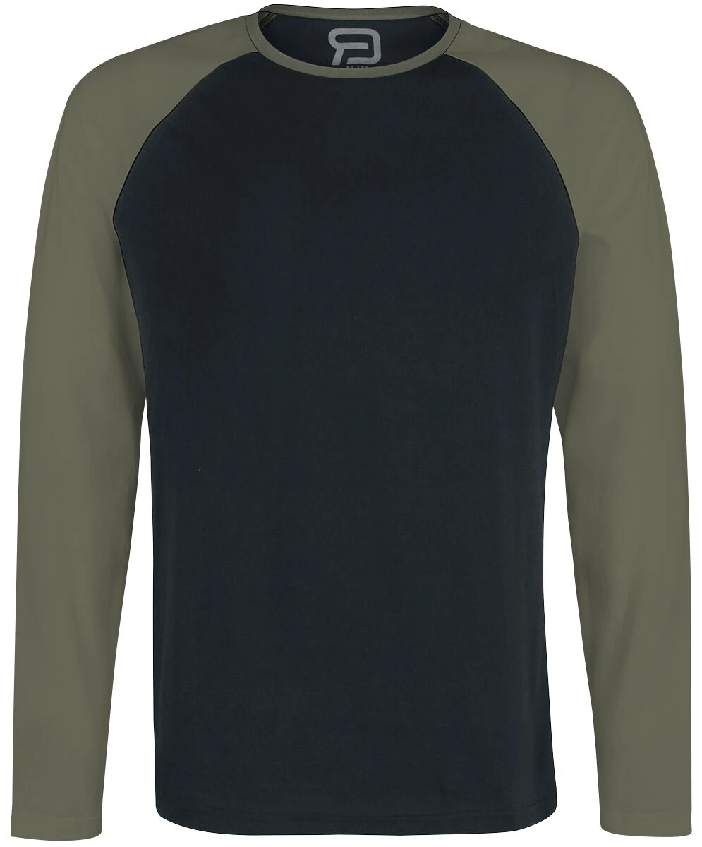 "Long Raglan Road" Long-sleeve Shirt Black-olive By RED By EMP 3 "Long Raglan Road" Long-sleeve Shirt Black-olive By RED By EMP