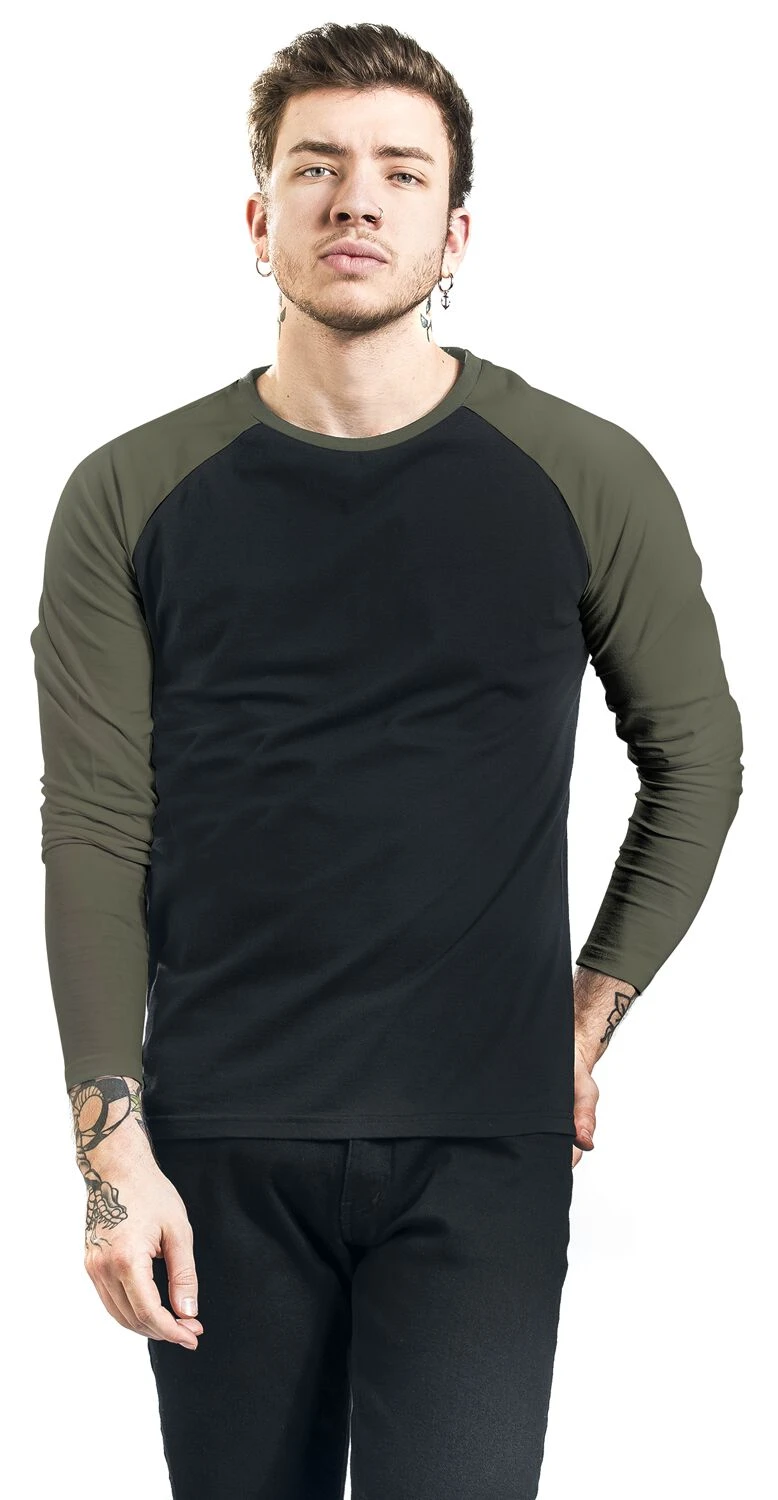 "Long Raglan Road" Long-sleeve Shirt Black-olive By RED By EMP 6 "Long Raglan Road" Long-sleeve Shirt Black-olive By RED By EMP - Image 4