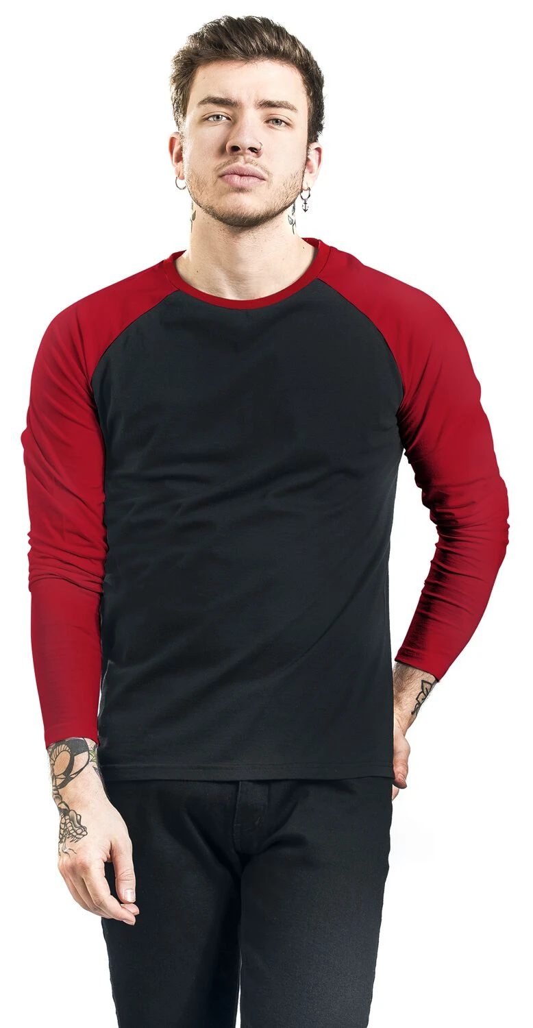 "Long Raglan Road" Long-sleeve Shirt Black-red By RED By EMP 6 "Long Raglan Road" Long-sleeve Shirt Black-red By RED By EMP - Image 4