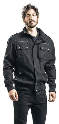 "Lennox Jacket" Between-seasons Jacket Black By Brandit -Men Fashion Clothing Store 463512wa