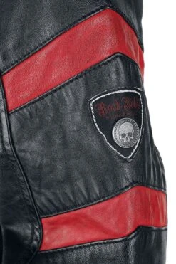 "Black/Red Leather Biker Jacket" Leather Jacket Black-red By Rock Rebel By EMP -Men Fashion Clothing Store 464867d
