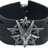 "Baphomet" Leather Bracelet Black By Alchemy Gothic 1 "Baphomet" Leather Bracelet Black By Alchemy Gothic -Men Fashion Clothing Store 465757a
