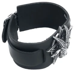 "Baphomet" Leather Bracelet Black By Alchemy Gothic -Men Fashion Clothing Store 465757a3