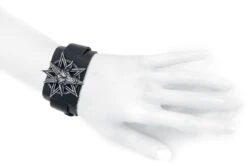"Baphomet" Leather Bracelet Black By Alchemy Gothic -Men Fashion Clothing Store 465757c