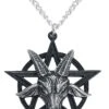 "Baphomet Pendant" Necklace Black-silver By Alchemy Gothic