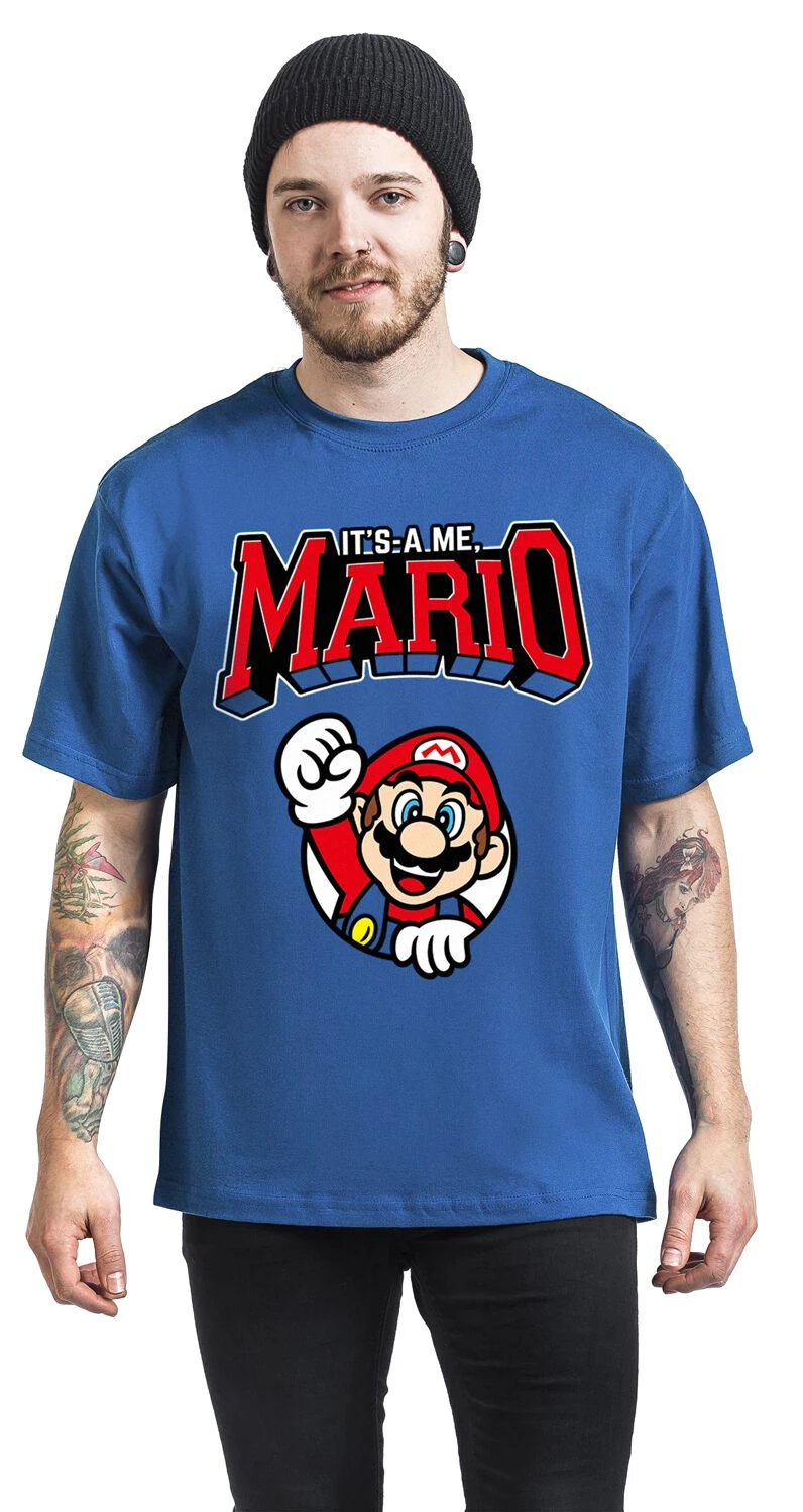 "Varsity" T-Shirt Blue By Super Mario 5 "Varsity" T-Shirt Blue By Super Mario - Image 3