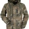"Camouflage Jacket With Embroidery" Between-seasons Jacket Camouflage By Rock Rebel By EMP
