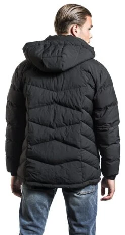 "Black Puffer Jacket With Removable Hood" Winter Jacket Black By RED By EMP -Men Fashion Clothing Store 466985wb