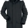 "Black Winter Jacket With Faux Fur Collar" Winter Jacket Black By RED By EMP 2 "Black Winter Jacket With Faux Fur Collar" Winter Jacket Black By RED By EMP -Men Fashion Clothing Store 466986a