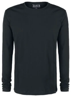 "Double Pack Black Long-Sleeve Tops With Crew Neck And V Neck" Long-sleeve Shirt Black By Black Premium By EMP -Men Fashion Clothing Store 467983a3