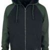"Black/Green Hoodie With Raglan Sleeves" Hooded Sweater Black/dark Green By RED By EMP 2 "Black/Green Hoodie With Raglan Sleeves" Hooded Sweater Black/dark Green By RED By EMP -Men Fashion Clothing Store 468759a