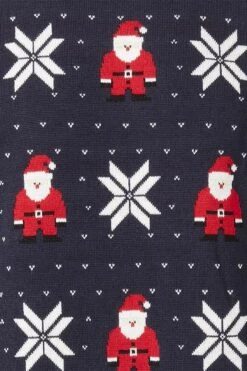 "Santa And Snowflakes Sweater" Christmas Jumper Navy/white/red By Urban Classics -Men Fashion Clothing Store 468948d