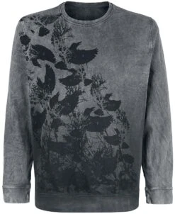 "Raven Shadows" Sweatshirt Grey By Outer Vision