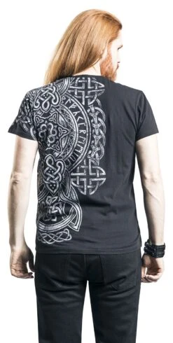 "Black T-shirt With Print And V-Neckline" T-Shirt Black By Black Premium By EMP 11 "Black T-shirt With Print And V-Neckline" T-Shirt Black By Black Premium By EMP -Men Fashion Clothing Store 469210wb