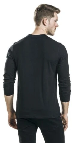 "Basic Henley" Long-sleeve Shirt Black By RED By EMP -Men Fashion Clothing Store 469312wb
