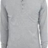 "Basic Henley" Long-sleeve Shirt Mottled Grey By RED By EMP -Men Fashion Clothing Store 469313a